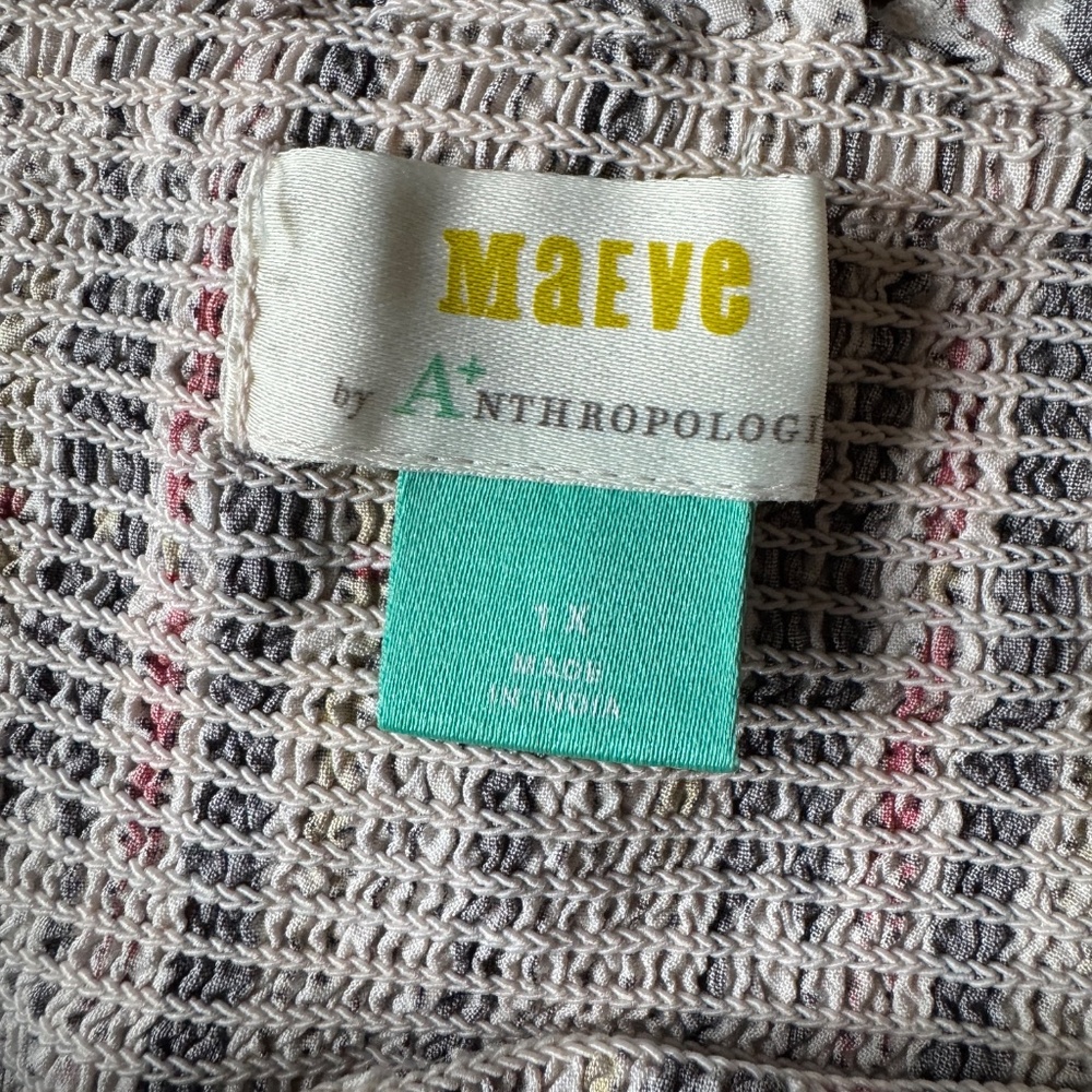 Anthropologie Maeve Zamirah smocked wide-leg cropped pants - Picture 5 of 7